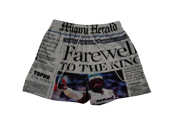 Lebron Newspaper mesh shorts